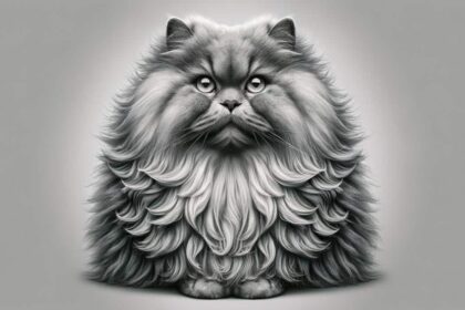 Image of a Persian cat with a lush and healthy coat, showcasing the importance of nutrition for their well-being